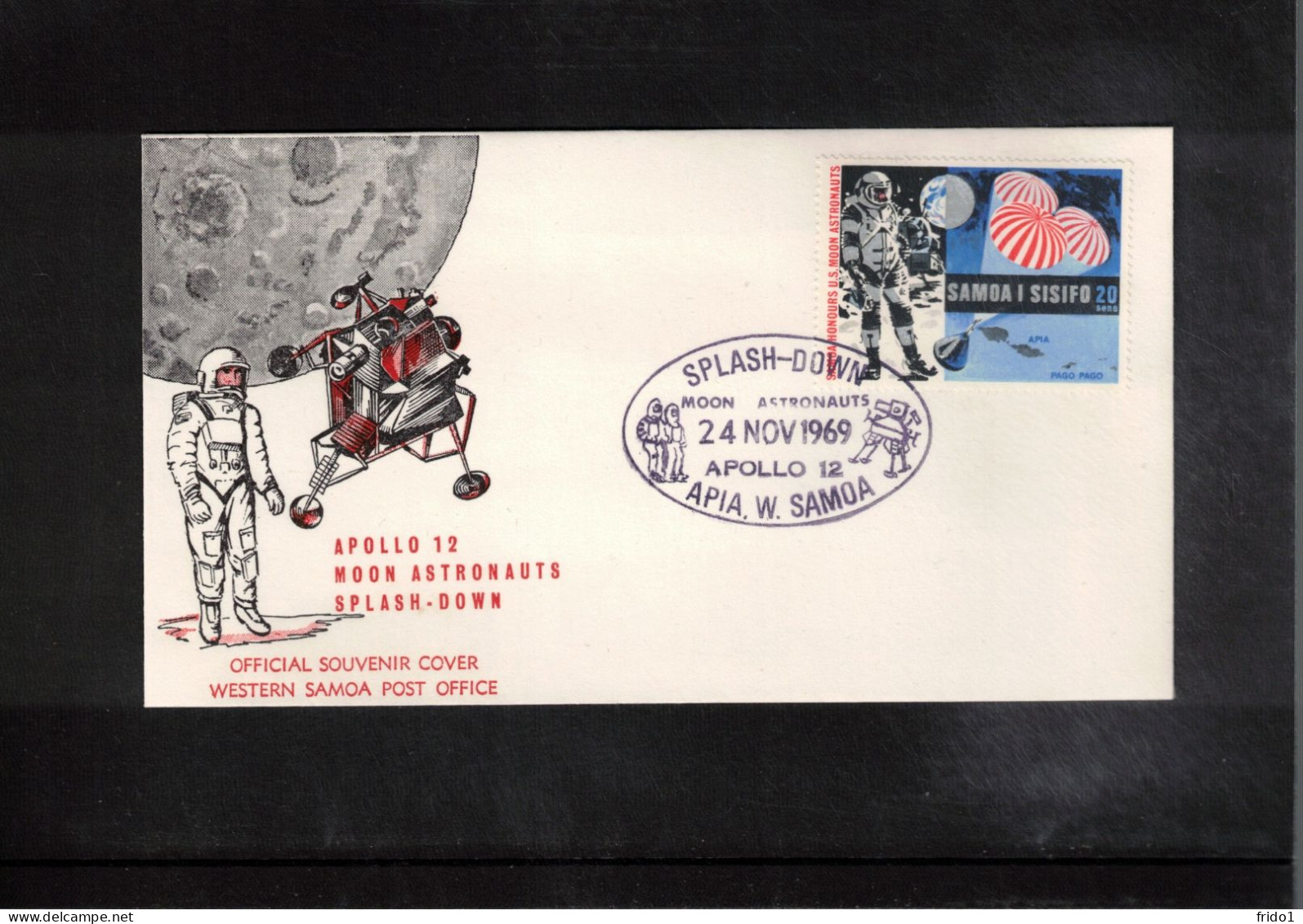 Samoa I Sisifo 1969  Space / Weltraum Apollo 12 Splash Down Interesting Cover - Oceania