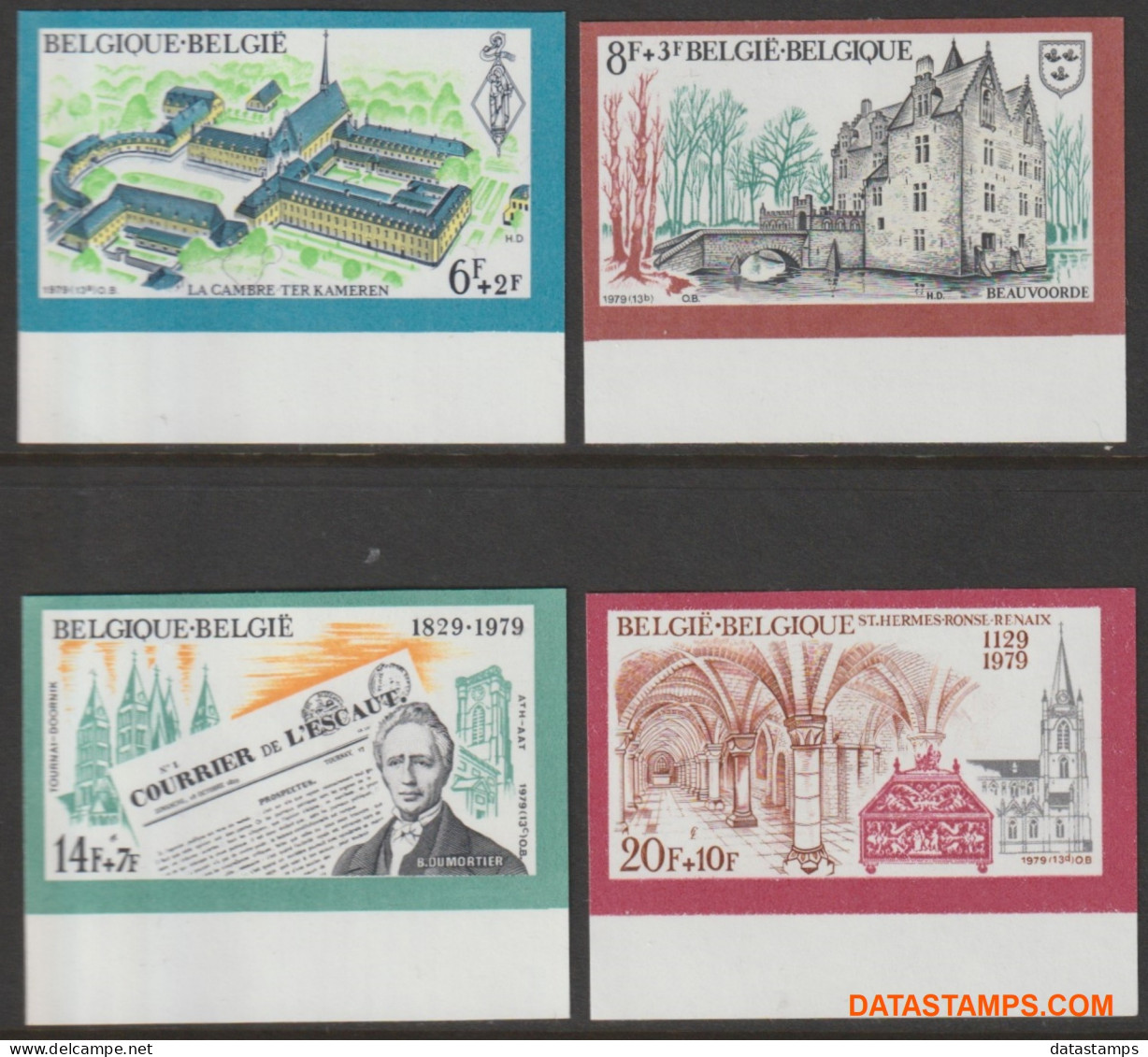 België 1979 - Mi:1992/1995, Yv:1935/1938, OBP:1940/1943, Stamp - □ - Culturele Uitgifte  - 1961-1980