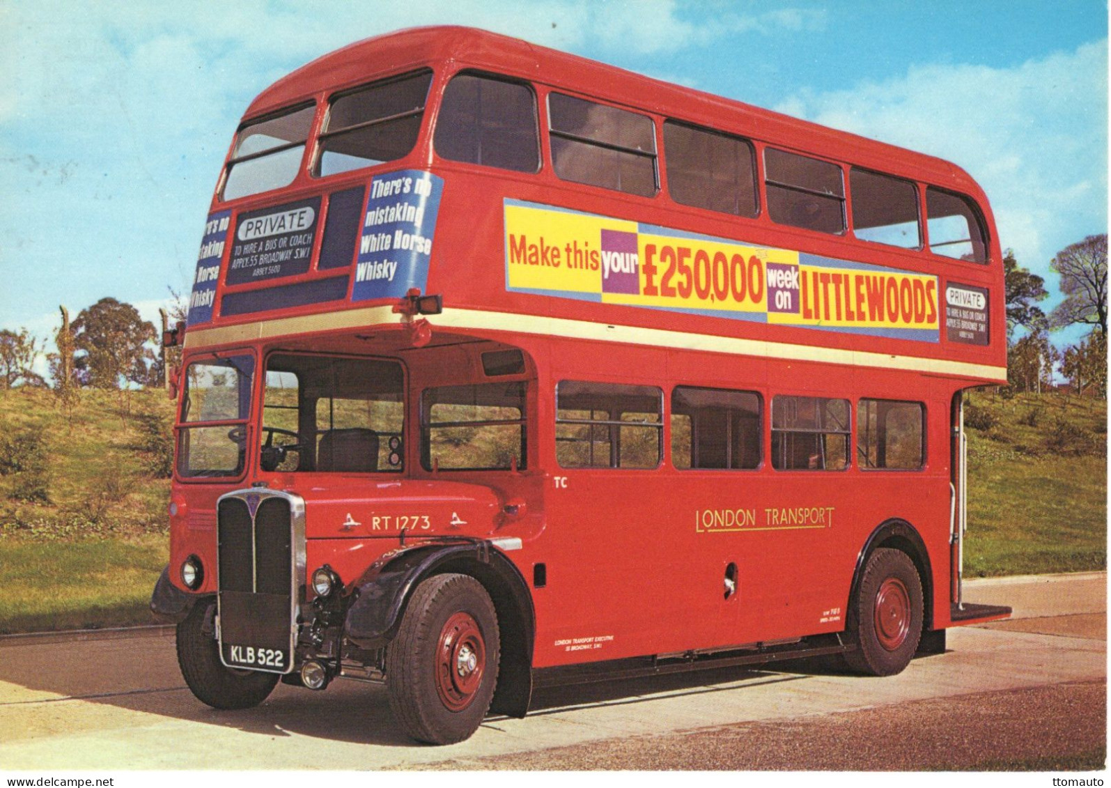 AEC Regent Mk.III RT Double-Decker Bus Of London Transport  -  CPM - Bus & Autocars