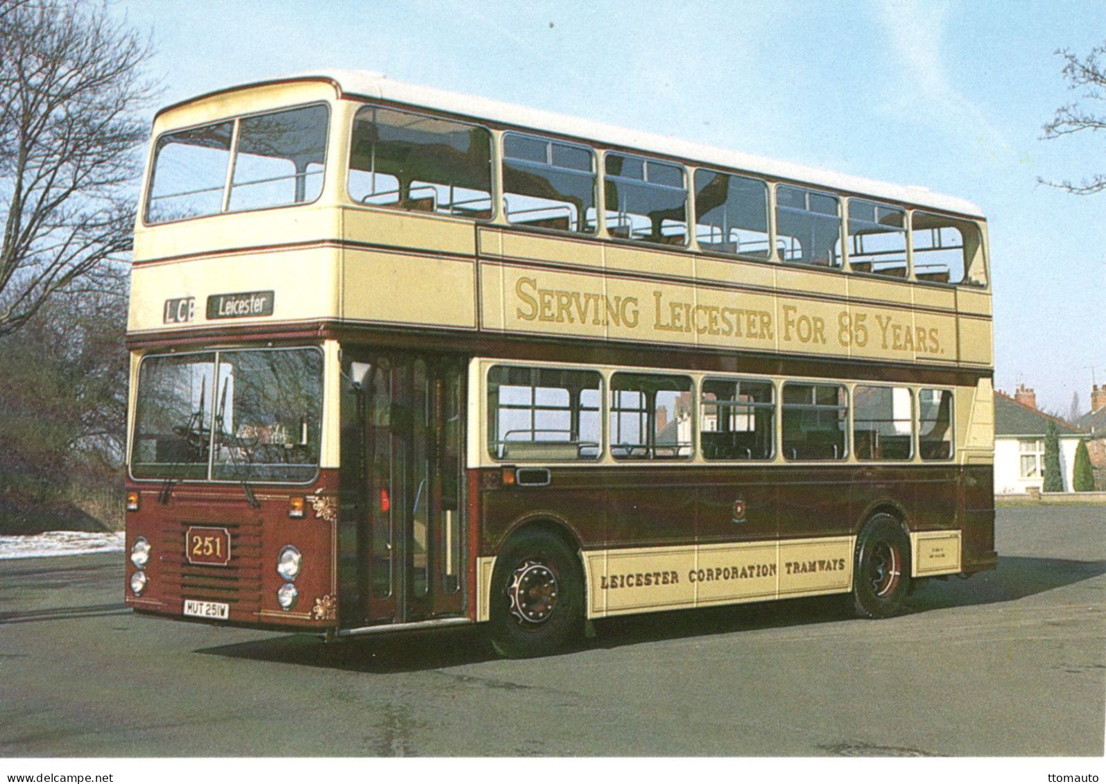 Dennis Dominator Double-Decker Bus With East Lancashire Bodywork In Leicester 1986  -  CPM - Bus & Autocars