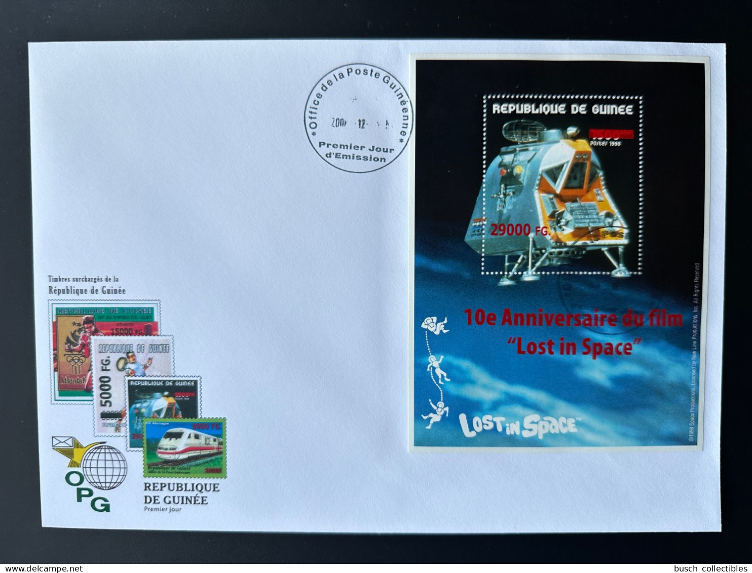 Guinée Guinea 2008 Mi. Bl. 1655 FDC Surchargé Overprint Lost In Space Espace Film Movie Raumfahrt - Africa