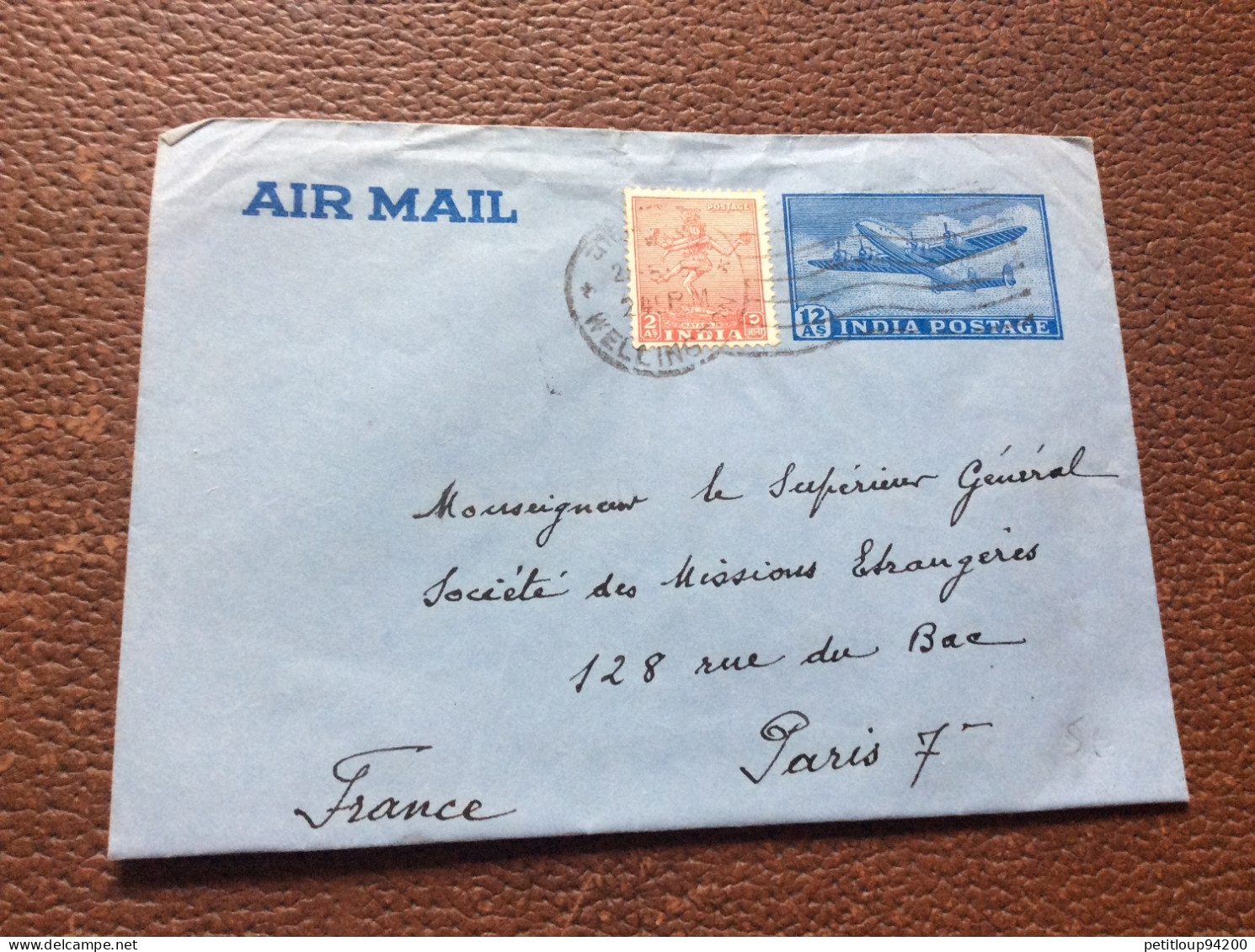 ** POSTE AÉRIENNE  Inde  352 - Airmail