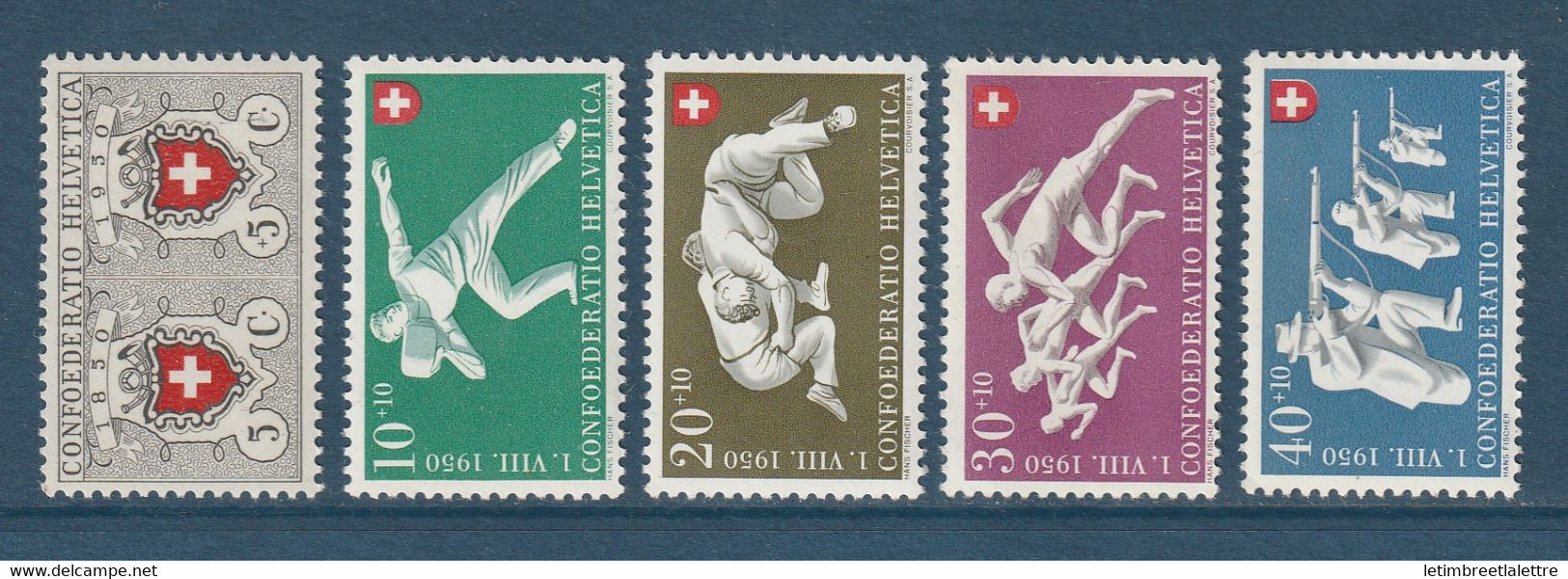 Suisse - YT N° 497 à 501 ** - Neuf Sans Charnière - 1950 - Nuevos