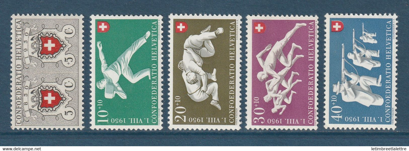 Suisse - YT N° 497 à 501 ** - Neuf Sans Charnière - 1950 - Neufs