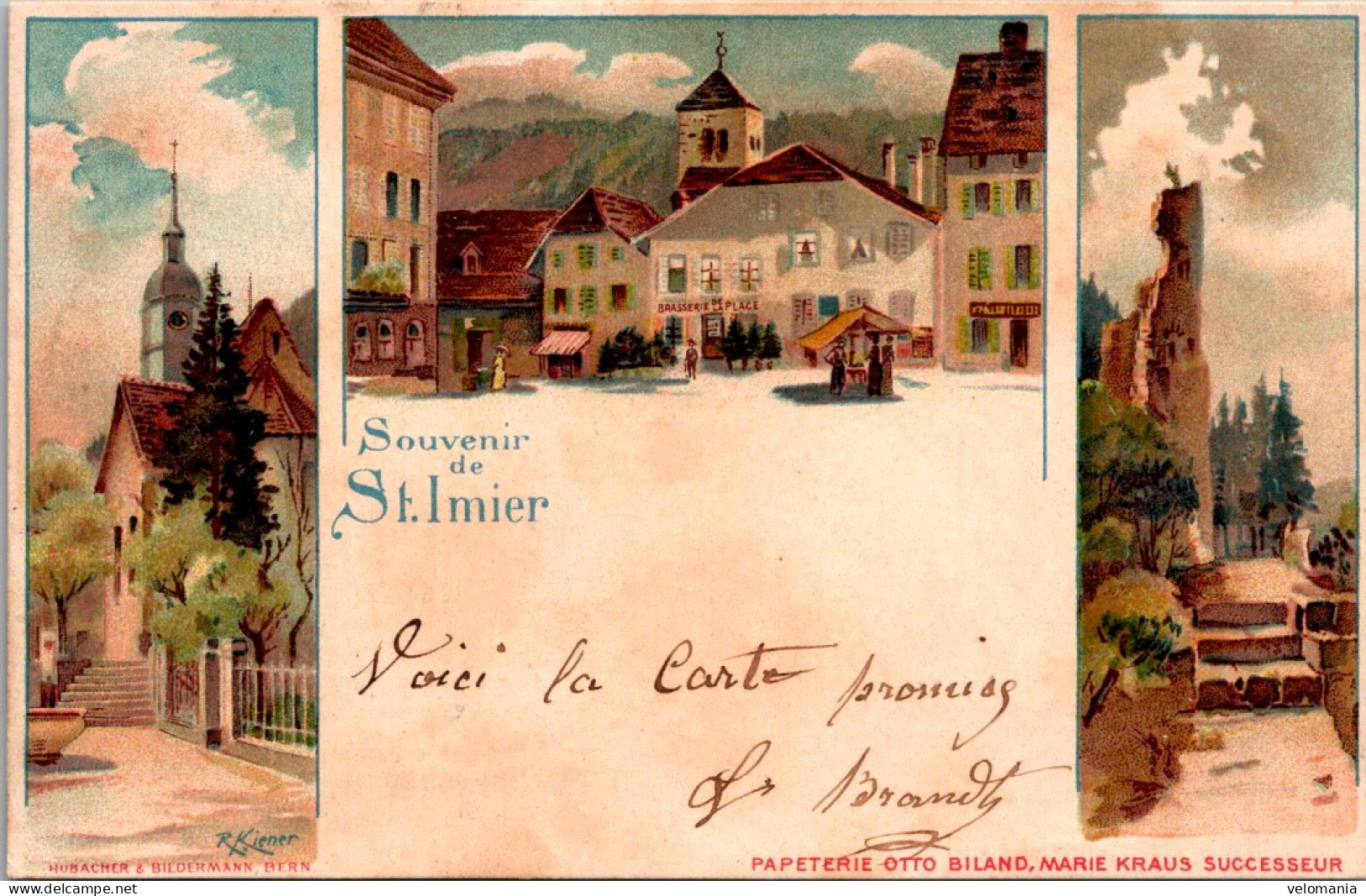 S13676 Cpa Suisse - Souvenir De Saint Imier - Saint-Imier 