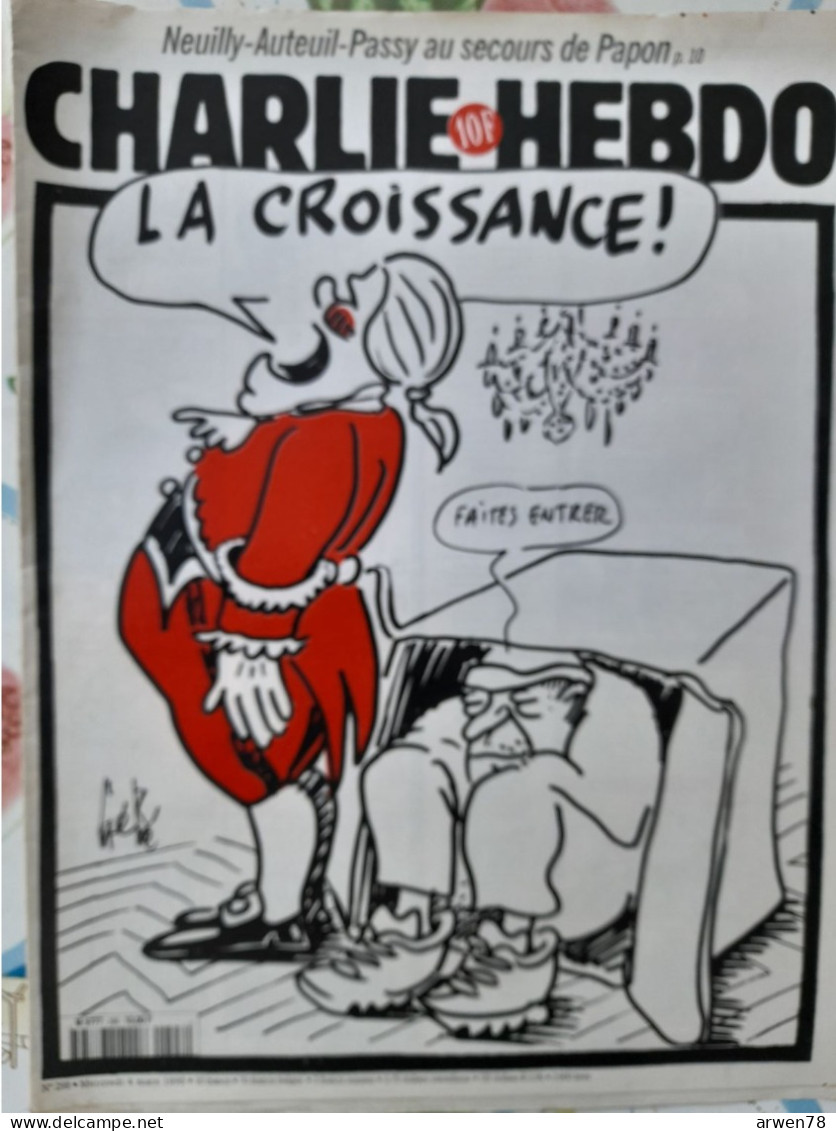 CHARLIE HEBDO 1998 N° 298 LA CROISSANCE - Humour