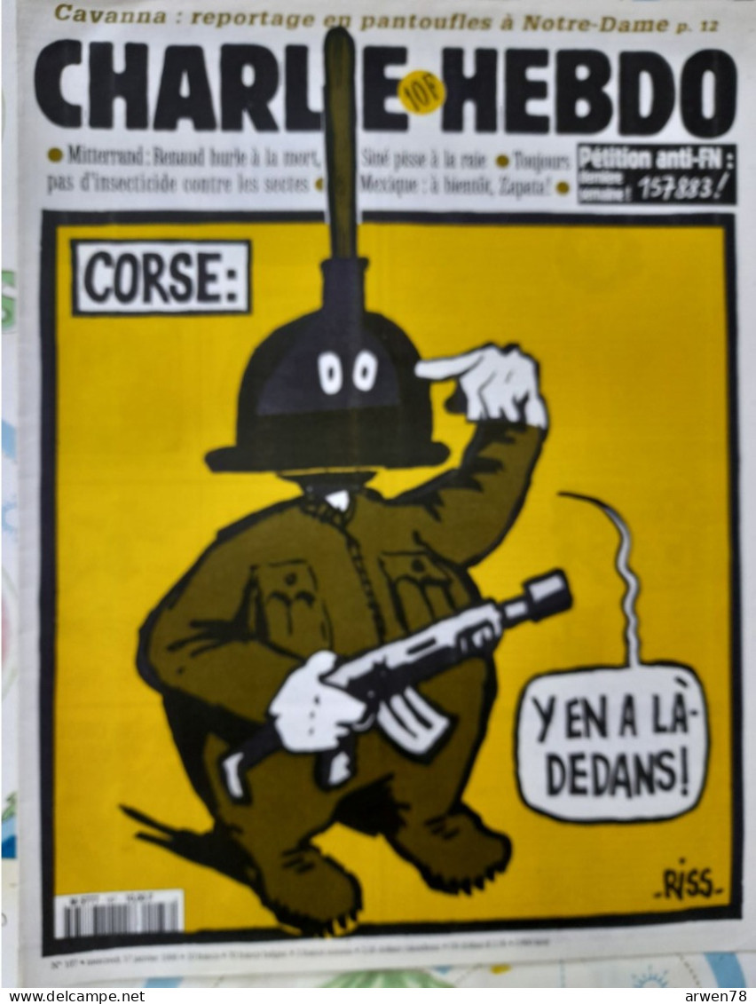 CHARLIE HEBDO 1996 N° 187 LA CORSE - Humour