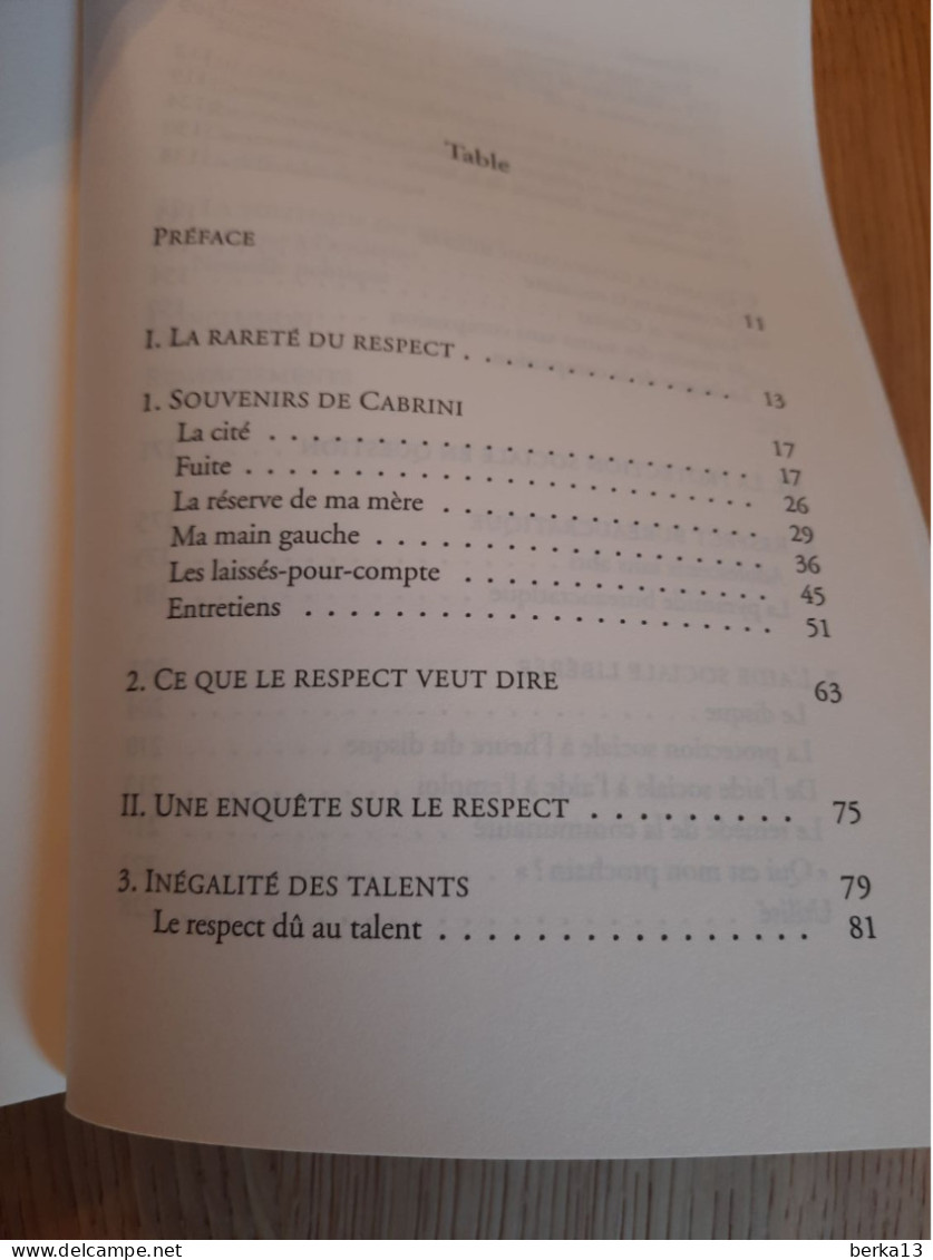 Respect De La Dignité De L'homme Dans Un Monde D'inégalité SENNETT 2003 - Sociologia