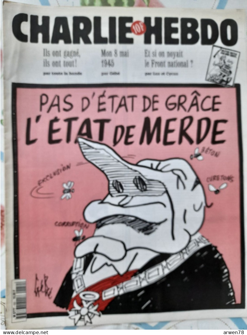 CHARLIE HEBDO 1995 N° 150 L'ETAT DE GRACE CHIRAC - Humour