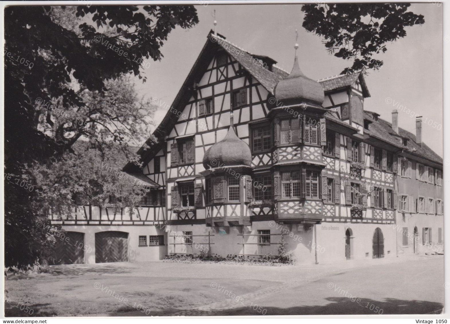 DRACHENBURG GOTTLIEBEN Gaststätte  Bahnstation TÄGERWILEN  TG  Schweiz 1951 + Timbre  10.5x15cm #260620 - Gottlieben