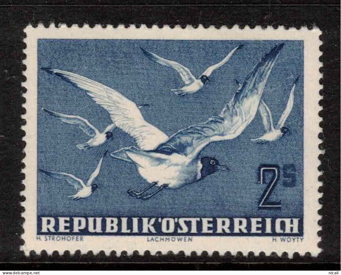 AUSTRIA 1950 2s Deep Violet Blue Air SG 1217 UNHM #CDK2 - Altri & Non Classificati