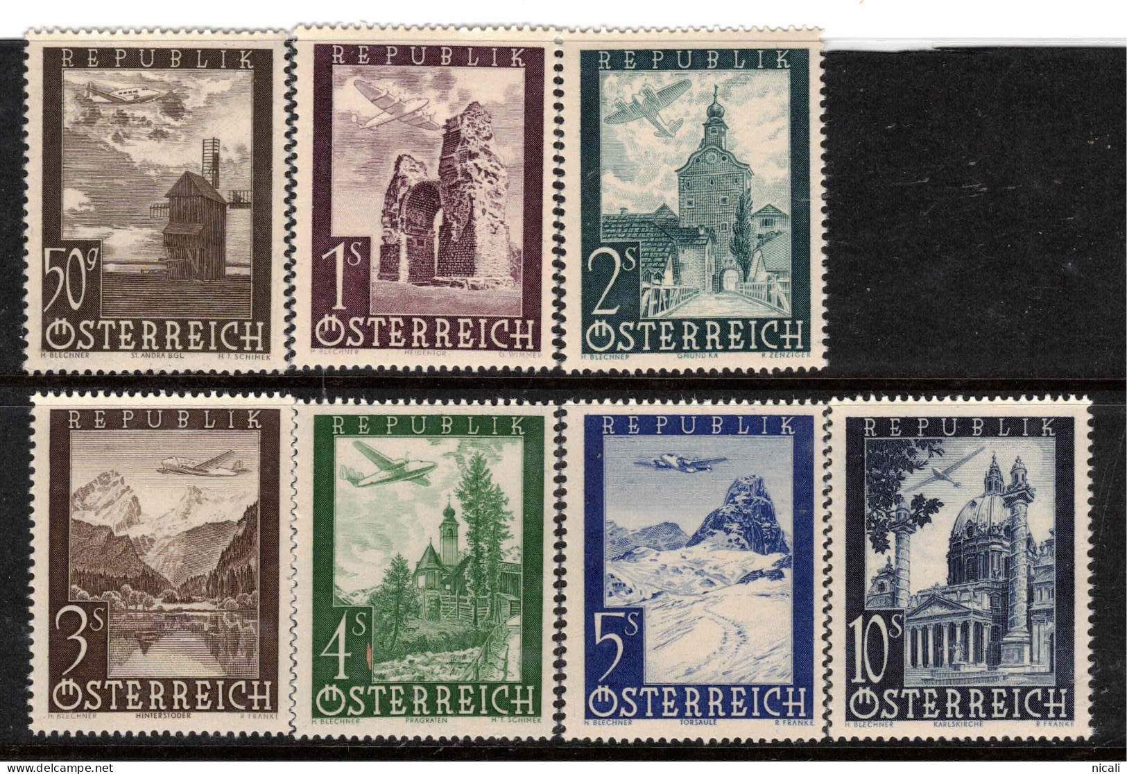 AUSTRIA 1947 Air Set SG 1017-23 UNHM #CDK4 - Altri & Non Classificati