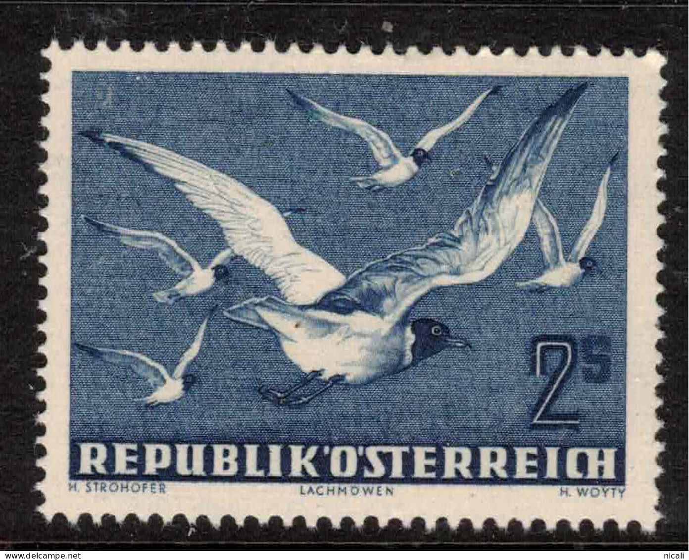 AUSTRIA 1950 2s Deep Violet Blue Air SG 1217 UNHM #CDK1 - Altri & Non Classificati