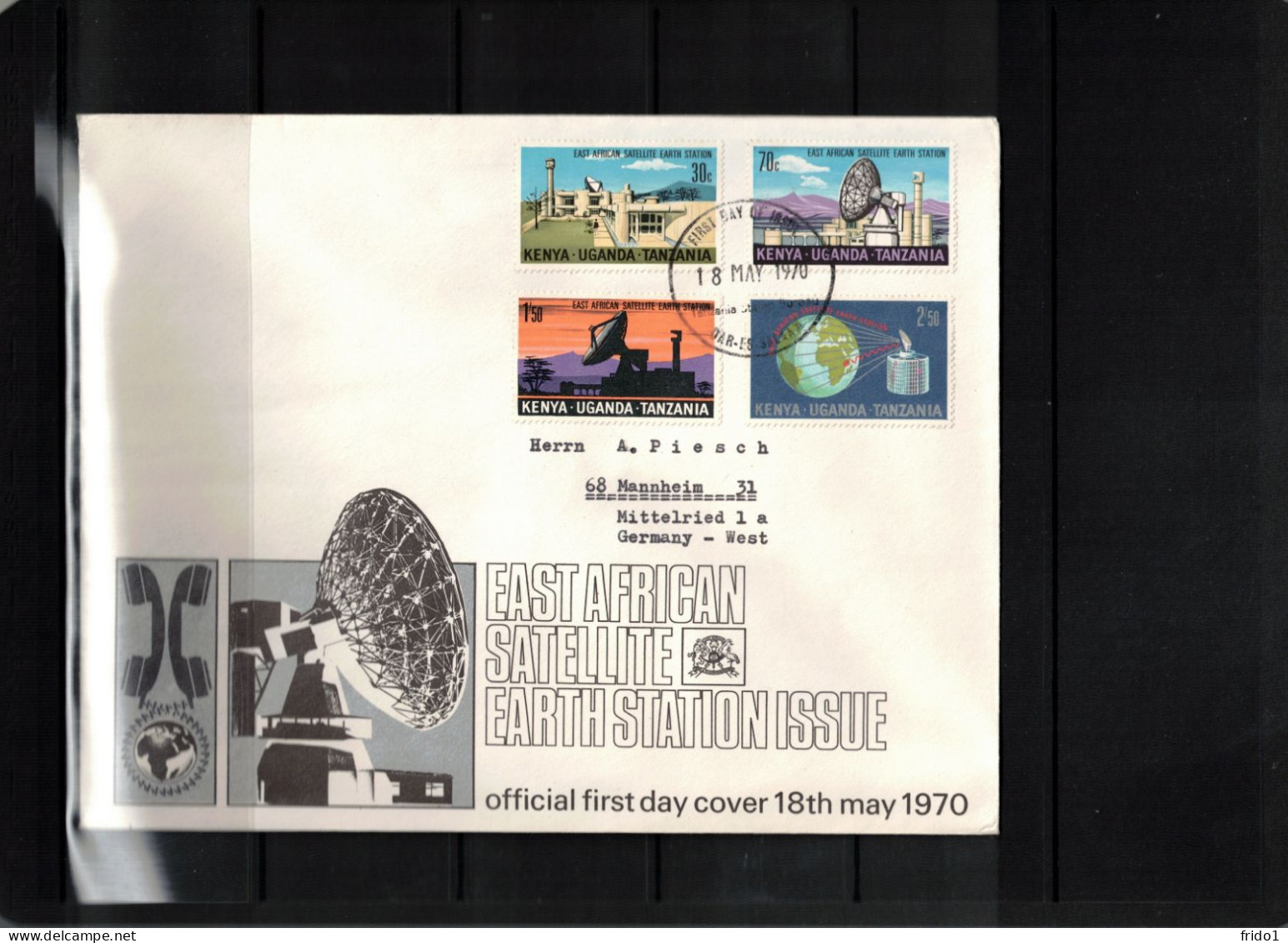 Kenya Uganda Tanzania 1970 Space / Weltraum East African Satellite Eart Station FDC - Africa