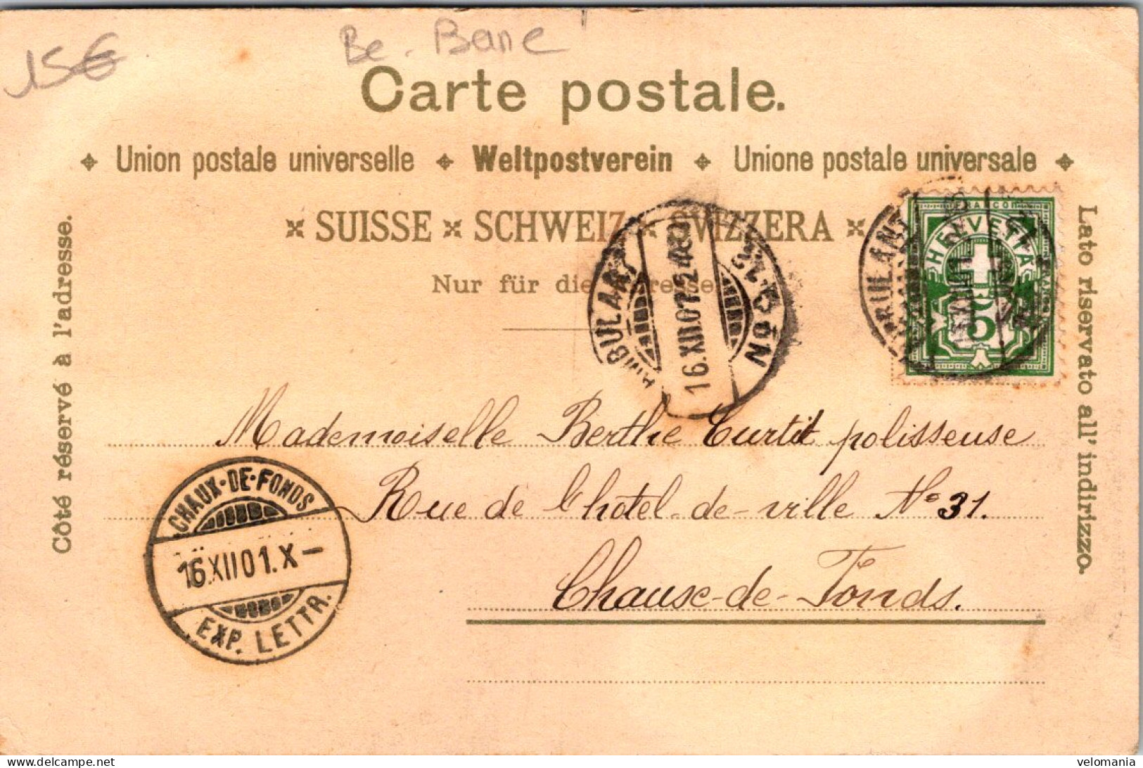 S13704 Cpa Suisse - Souvenir De Renan - Renan