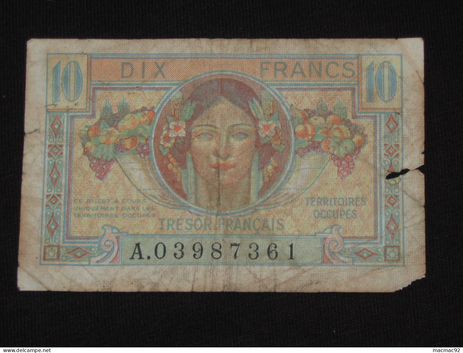 10 Dix  Francs TRESOR FRANCAIS  Type  1947   **** EN ACHAT IMMEDIAT **** - 1947 Franse Schatkist
