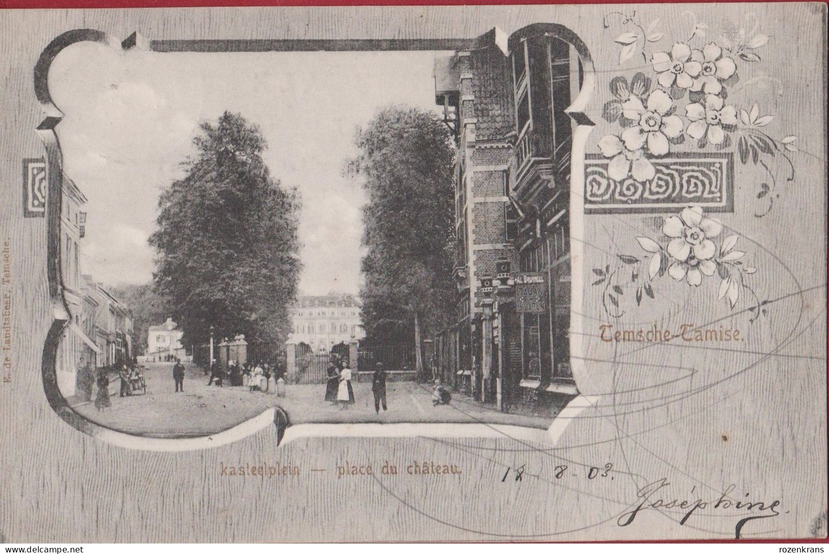 Temse Temsche Tamise Kasteelplein Place Du Chateau 1903 (In Zeer Goede Staat) - Temse