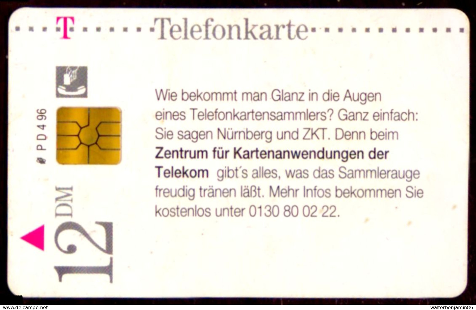 SCHEDA PHONECARD GERMANY GESAMMELTE WERTE 2 PD 04/96 - P & PD-Series: Schalterkarten Der Dt. Telekom