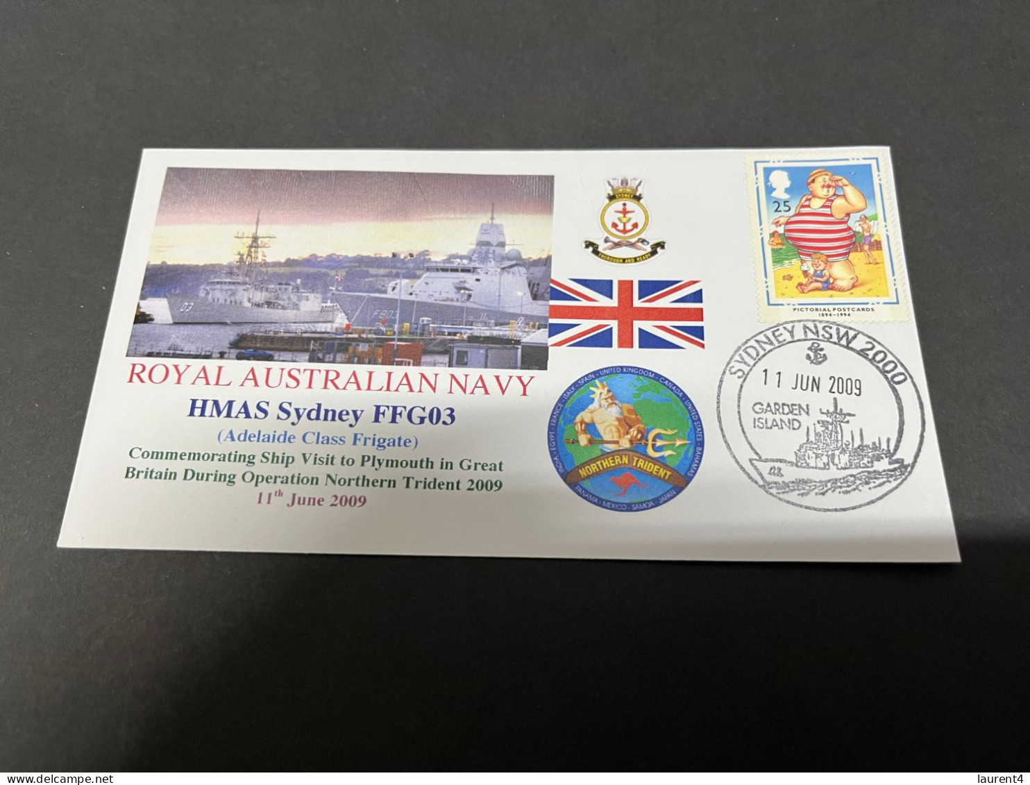 4-7-2023 (1 S 19) Royal Australian Navy Warship-  HMAS Sydney FFG 03 - Autres & Non Classés