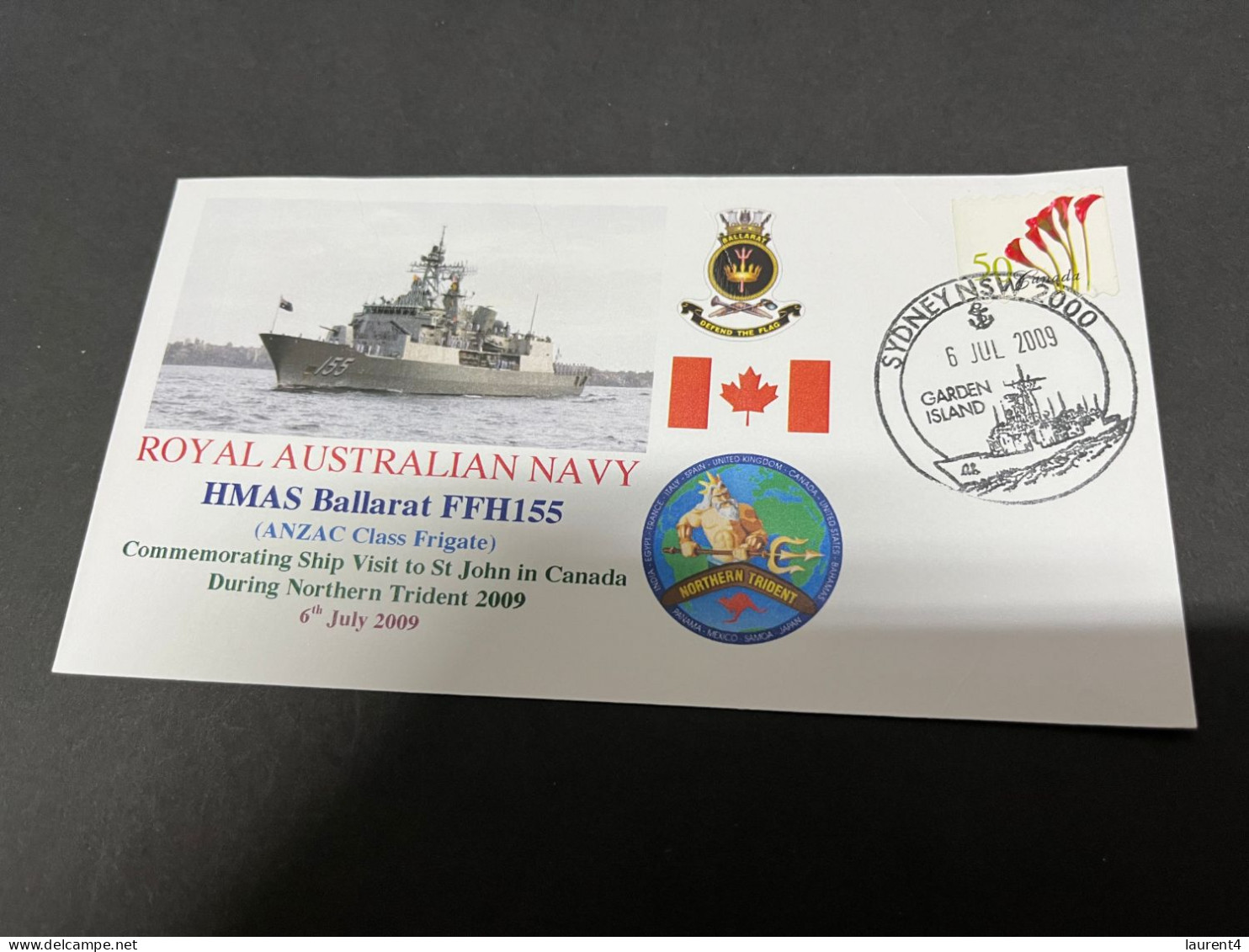 4-7-2023 (1 S 19) Royal Australian Navy Warship - HMAS Ballarat FFH 155 - Andere & Zonder Classificatie