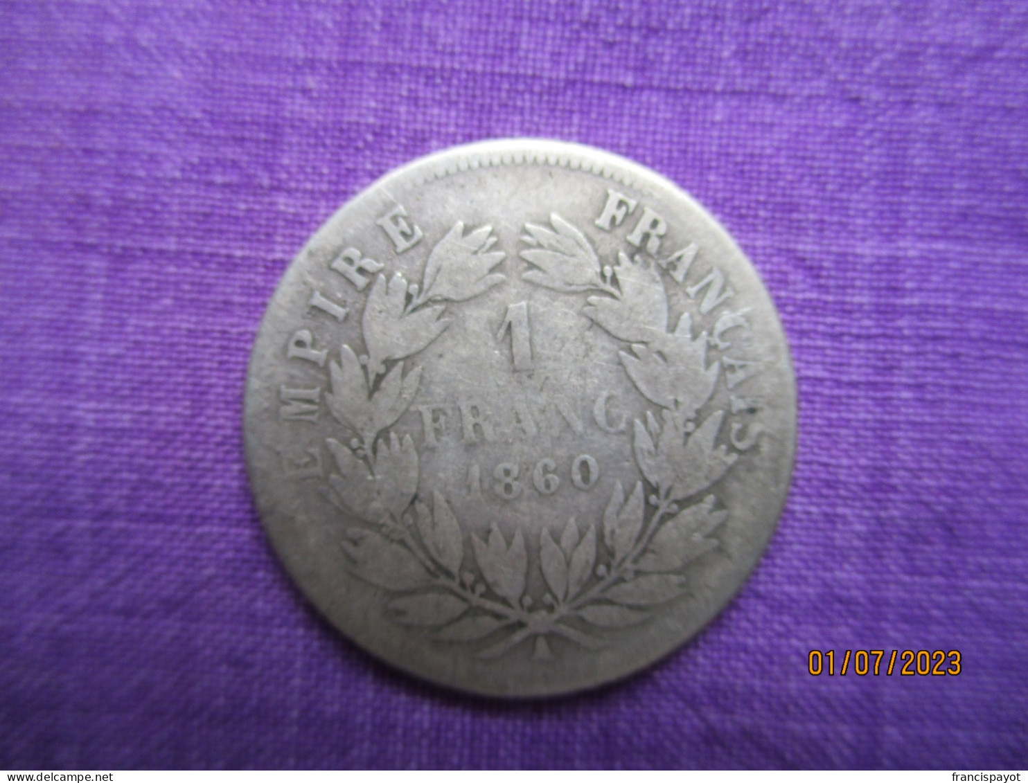 France: 1 Franc 1860 A - 1 Franc