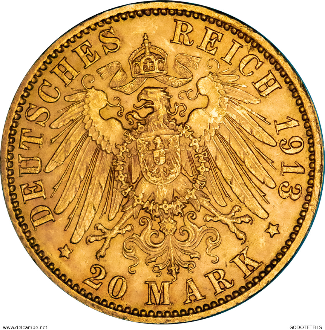 Allemagne 20 Mark 1913 Hambourg - 5, 10 & 20 Mark Or