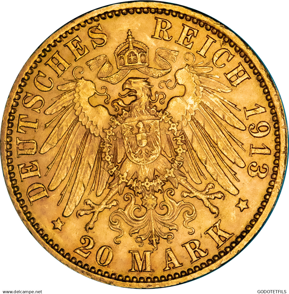 Allemagne 20 Mark 1913 Hambourg - 5, 10 & 20 Mark Oro