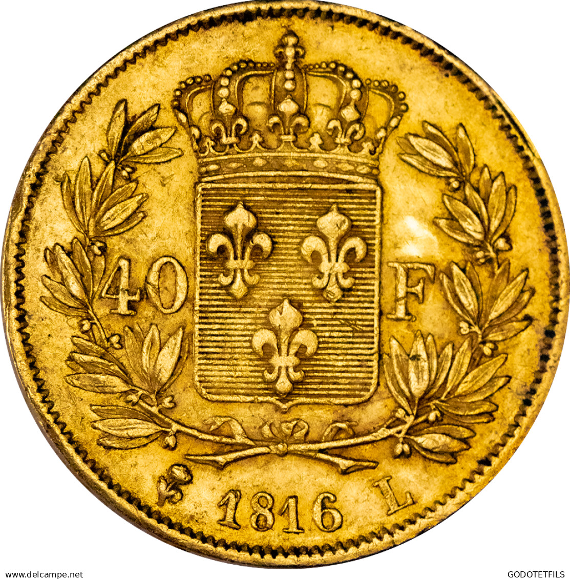 Restauration - 40 Francs Louis XVIII 1816 Bayonne - 40 Francs (goud)