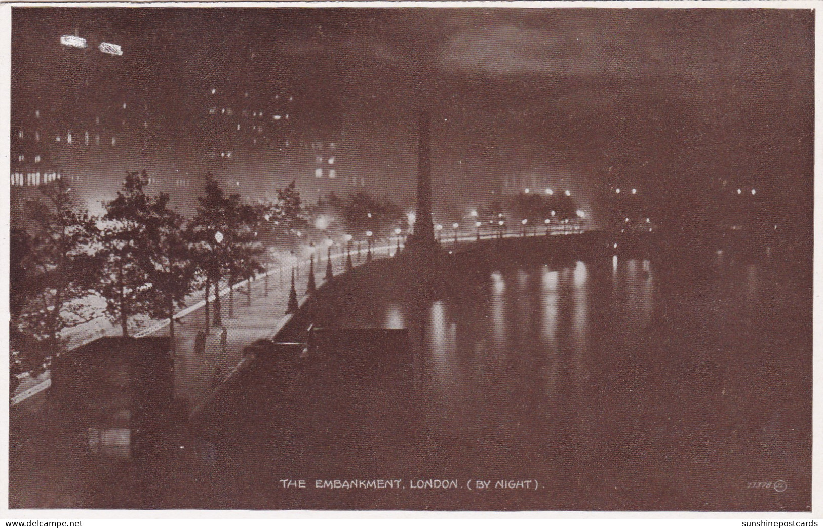 England London River Thames Embankment By Night  - River Thames