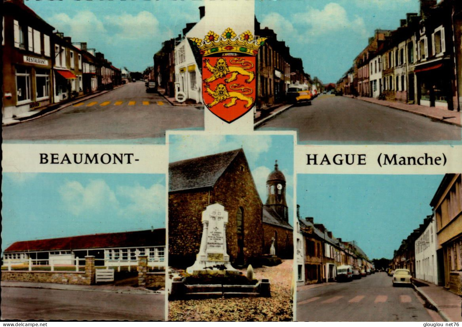50-BEAUMONT-HAGUE...5 VUES ..CPSM GRAND FORMAT - Beaumont