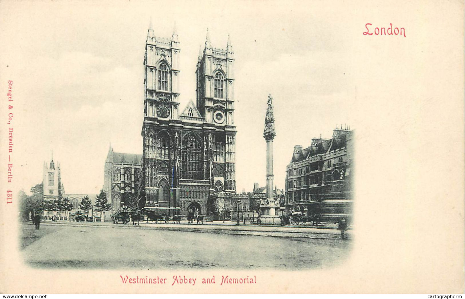 England London Westminster Abbey & Memorial Black And White Photo - Westminster Abbey
