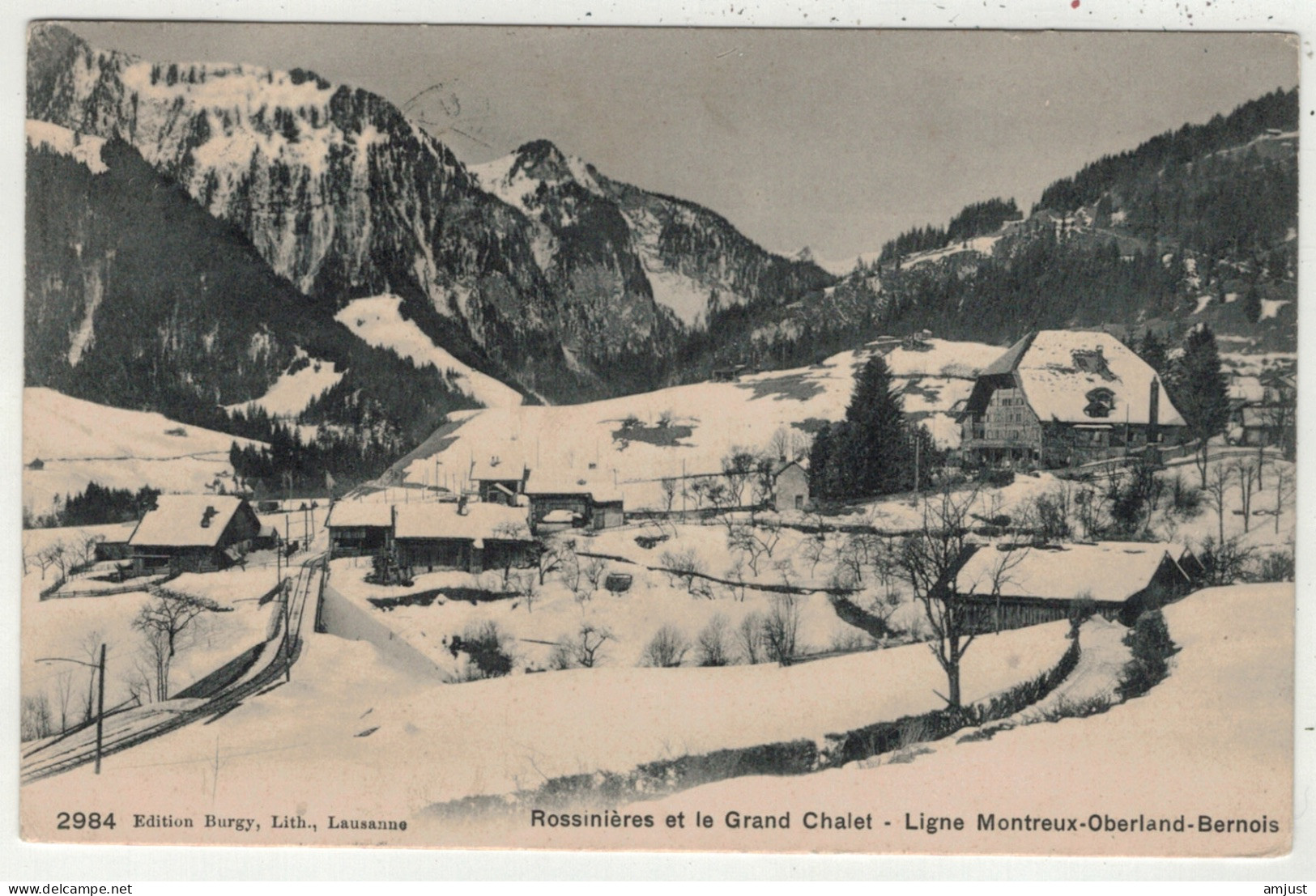 Suisse // Schweiz // Switzerland //  Vaud // Rossinières Et Le Grand Chalet, Ligne M.O.B. - Rossinière