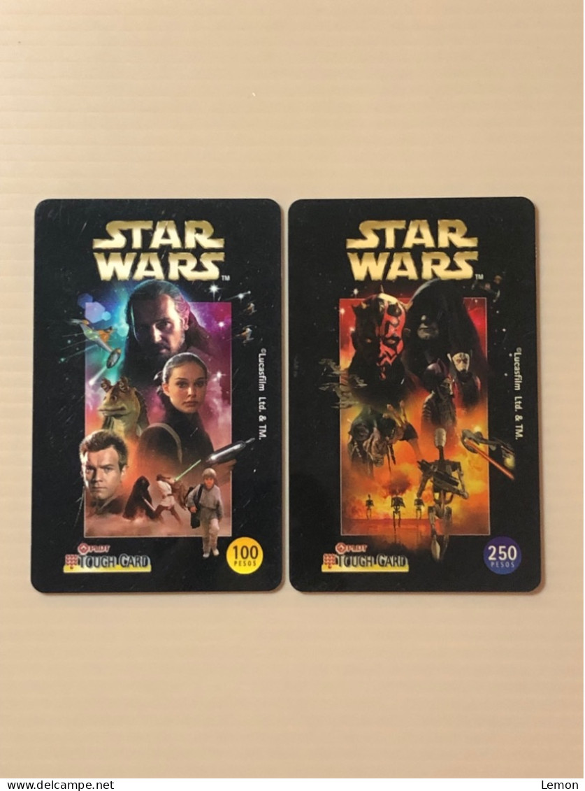 Philippines Prepaid Phonecard, STAR WARS, Set Of 2 Mint Cards - Philippines