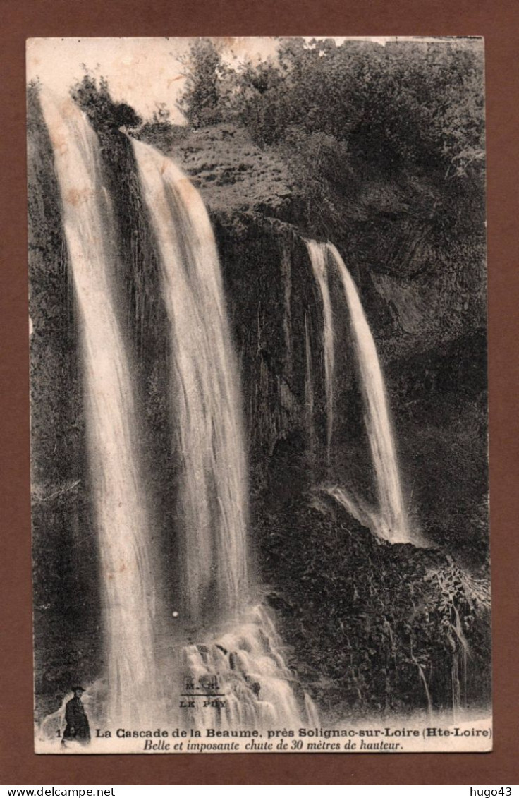 (RECTO / VERSO) LA CASCADE DE LA BEAUME PRES DE SOLIGNAC SUR LOIRE - CPA - Solignac Sur Loire