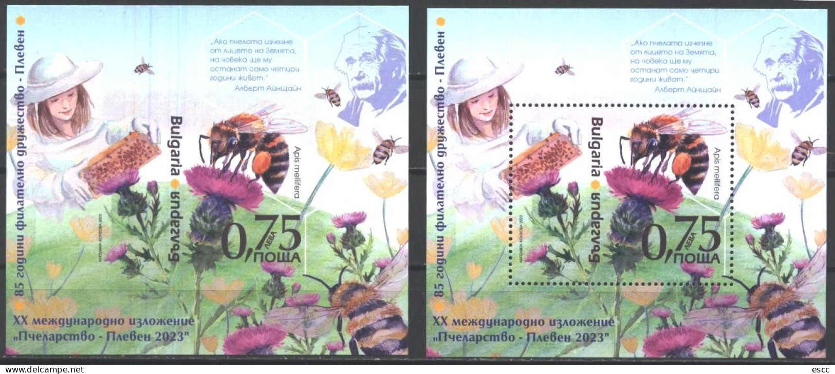 Mint  S/S  Fauna Bees  2023 From Bulgaria - Abeilles