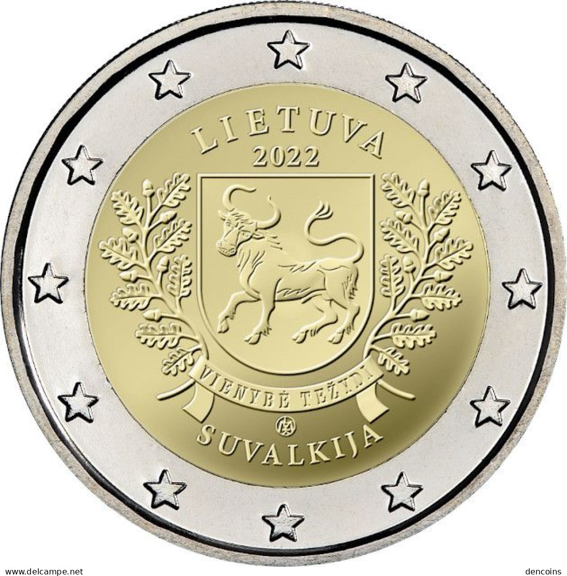 2 Euro LITUANIA 2022 SUVALKIJA  - LITHUANIA - NUEVA - SIN CIRCULAR - NEUF - NEW 2€ - Lituanie