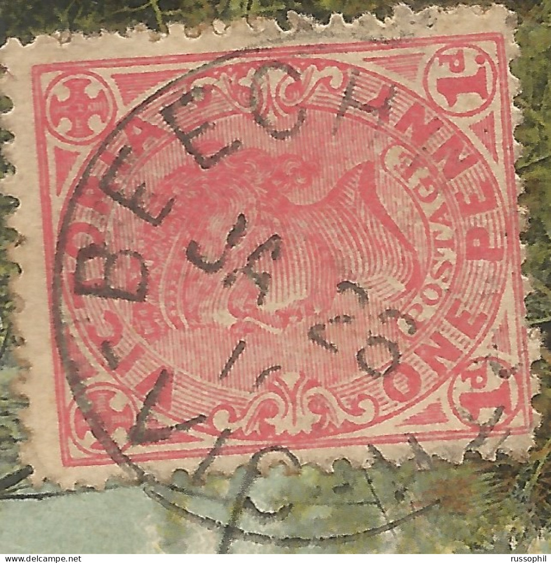 AUSTRALIA  VIC - FRANKED PC (VIEW OF BALLARAT) FR0M BEECHWORTH VIC YO FRANCE - TAX MARKS - 1910 - Brieven En Documenten