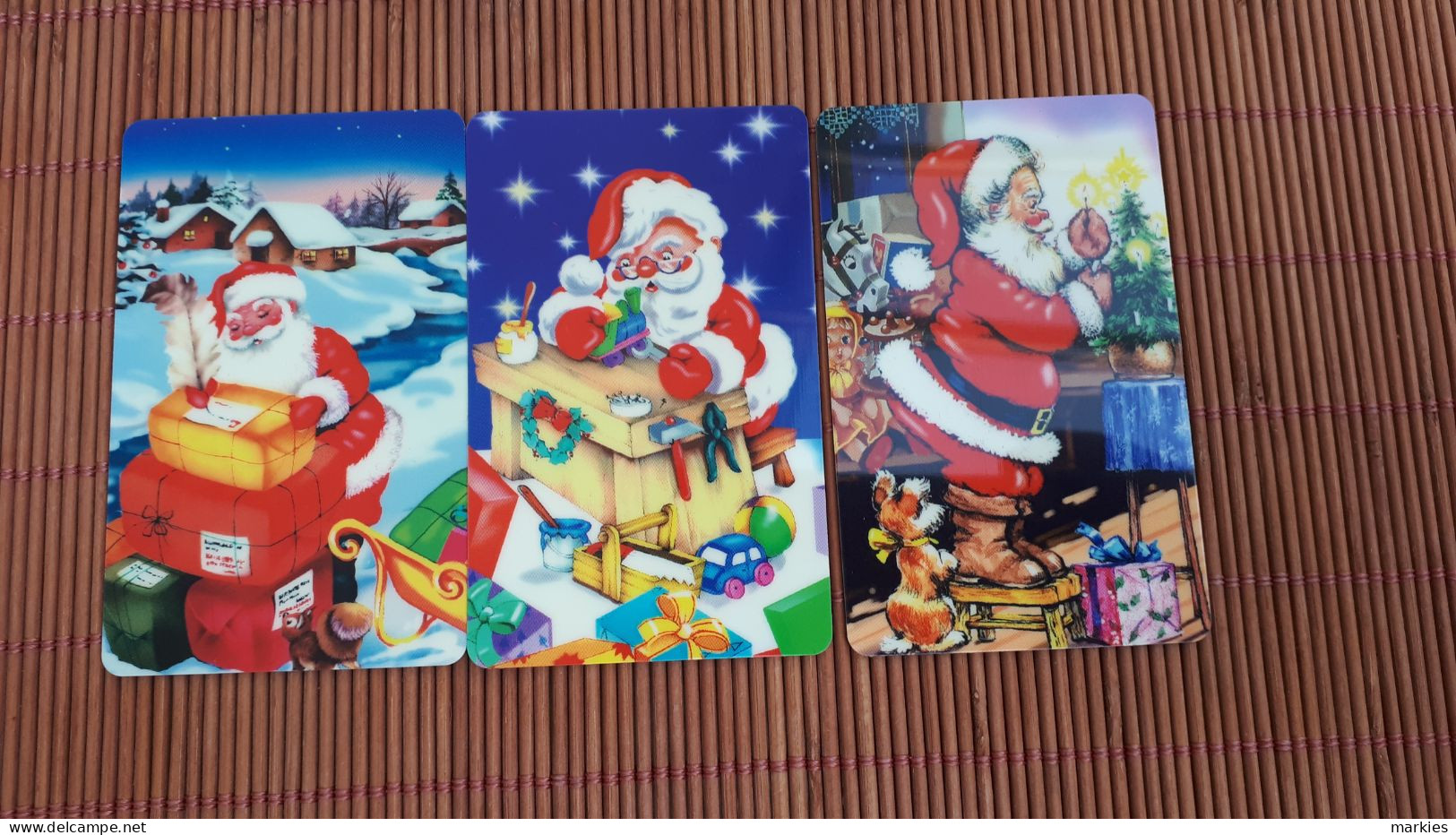 Christmas 3 Cards (Mint,Neuve) 2 Scans Rare - Noel
