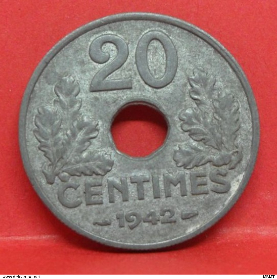 20 Centimes état Français 1942 - TTB - Pièce Monnaie France - Article N°352 - 20 Centimes