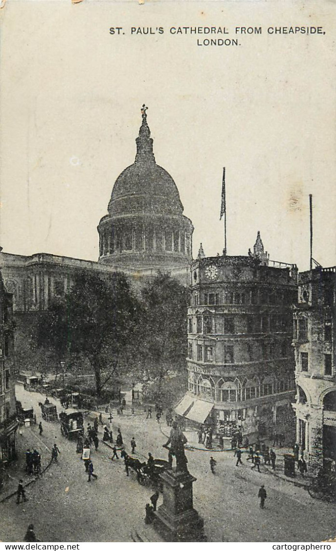 England London St Paul's Cathedral From Cheapside - St. Paul's Cathedral