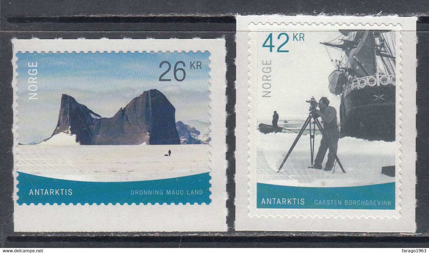 2019 Norway Antarctica The Frozen Land Complete Set Of 2 MNH  @ BELOW FACE VALUE - Ongebruikt