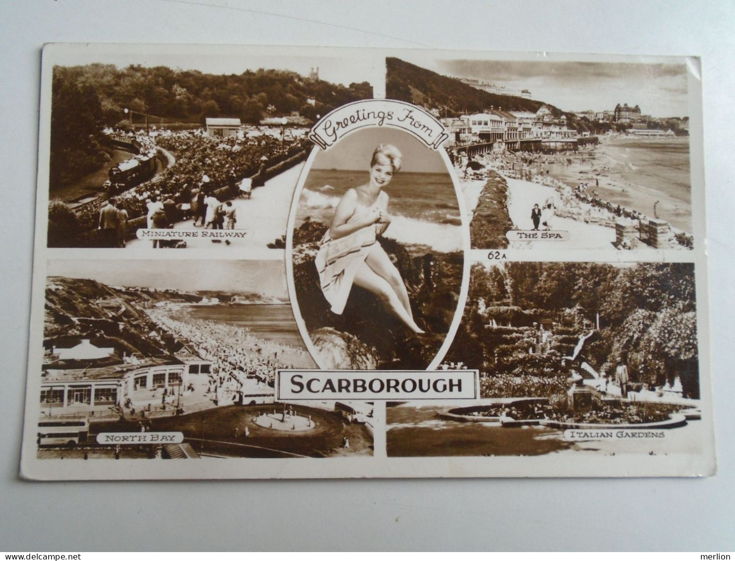 D196385  UK -England - Yorkshire - Scarborough-  Multiview - Pin Up  - PU 1962  Sent To Hungary - Scarborough