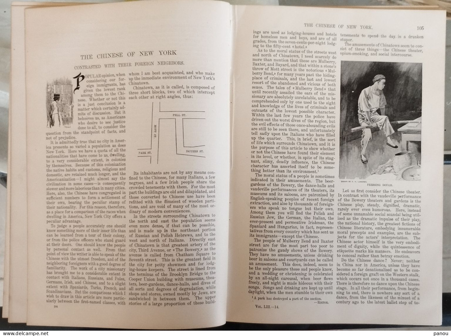 THE CENTURY MAGAZINE, 1896. THE CHINESE OF NEW YORK CHINA CHINATOWN - Autres & Non Classés