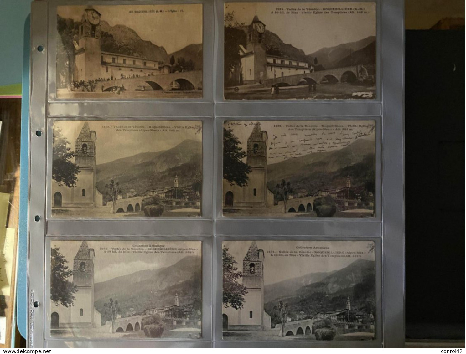 06 ROQUEBILLIERE LOT DE 6 CARTES POSTALES ANCIENNES EGLISE VALLEE DE LA VESUBIE ALPES MARITIMES - Roquebilliere