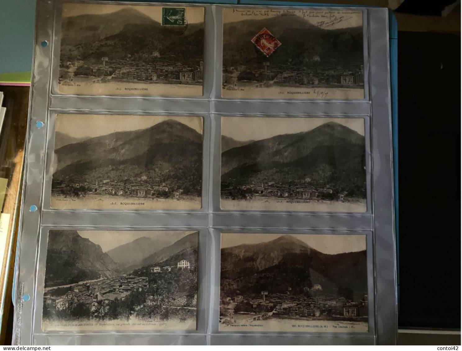 06 ROQUEBILLIERE LOT DE 6 CARTES POSTALES ANCIENNES VUES GENERALES  VALLEE DE LA VESUBIE ALPES MARITIMES - Roquebilliere