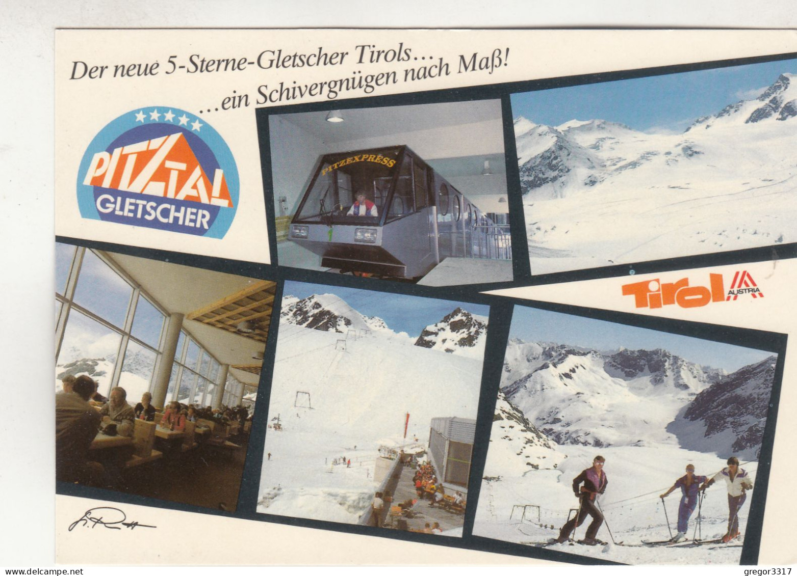 D1088) Pitztaler Gletscherbahn - 6481 ST. LEONHARD Pitztal -  Pitzexpress U. Skifahrer - Pitztal
