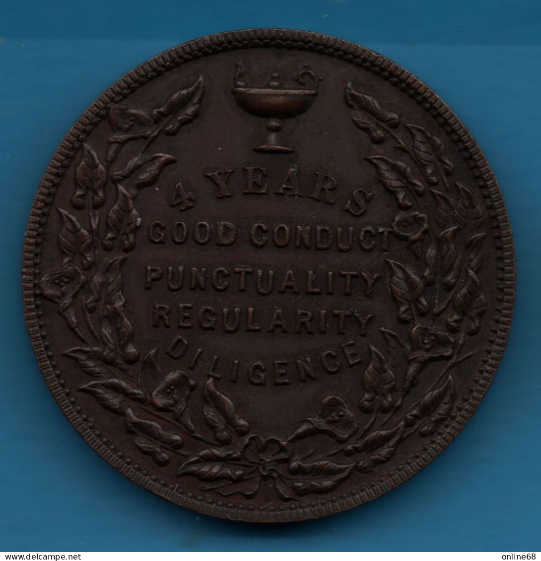 CANADA TORONTO PUBLIC SCHOOL BOARD 4 YEARS GOOD CONDUCT PUNCTUALITY REGULARITY DILIGENCE 1889 School Medal - Gewerbliche