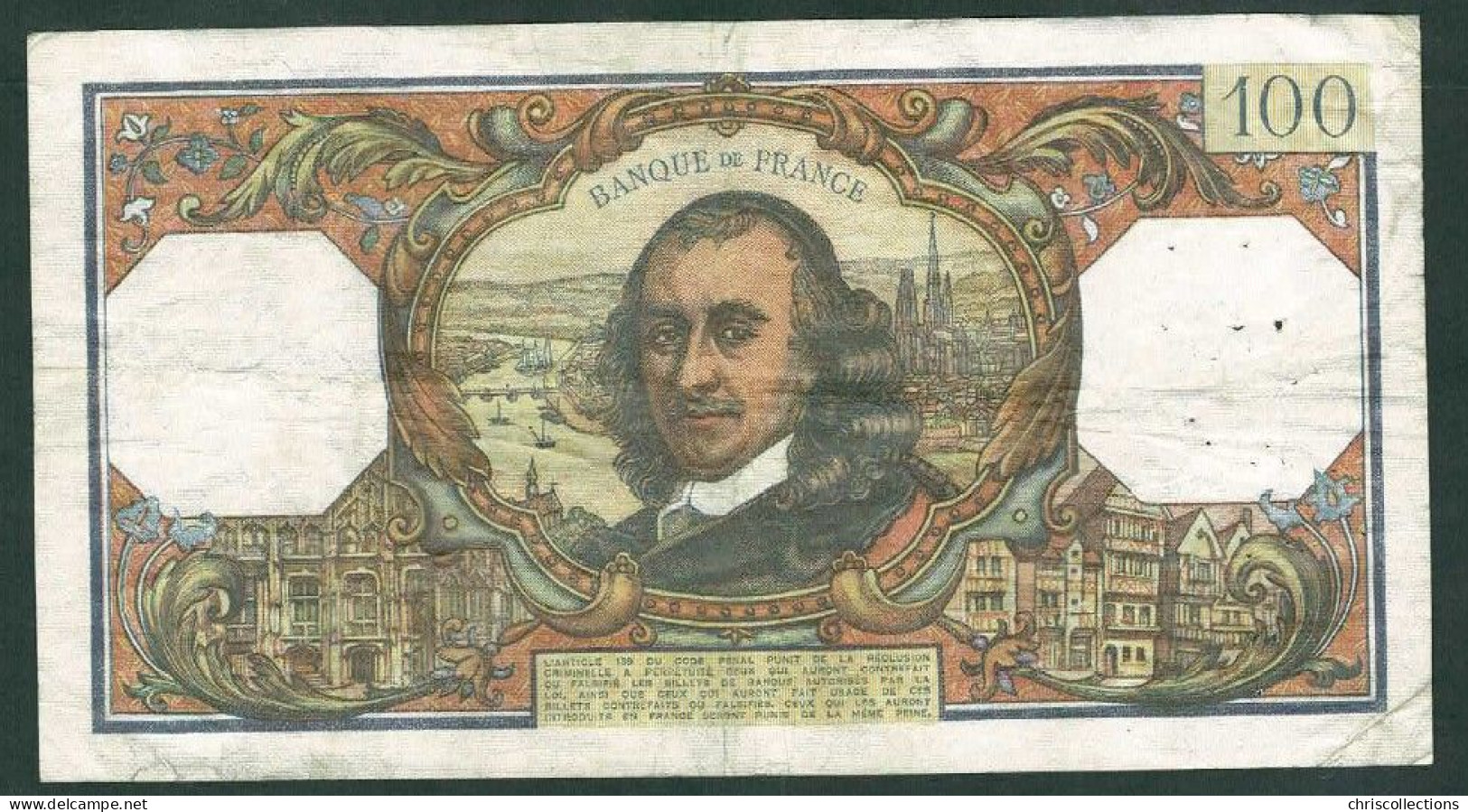 FRANCE - 100 Francs Corneille - 2/1/1969 - TB/TB+ - F. : 65/25 - N° De Billet : 34819 - 100 F 1964-1979 ''Corneille''