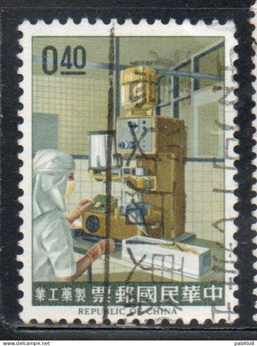 CHINA REPUBLIC CINA TAIWAN FORMOSA 1964 PHARMACEUTICAL INDUSTRY 40c USED USATO OBLITERE' - Used Stamps