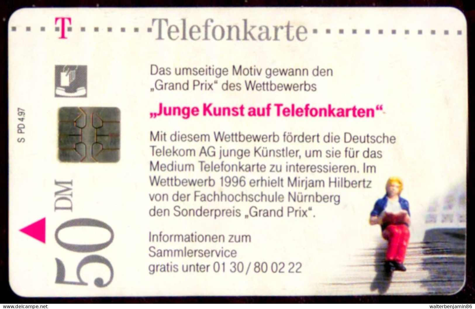 SCHEDA PHONECARD GERMANY JUNGE KUNST AUF TELEFONKARTEN 1996 - MIRJAM HILBERTZ 1 PD 04/97 - P & PD-Series: Schalterkarten Der Dt. Telekom